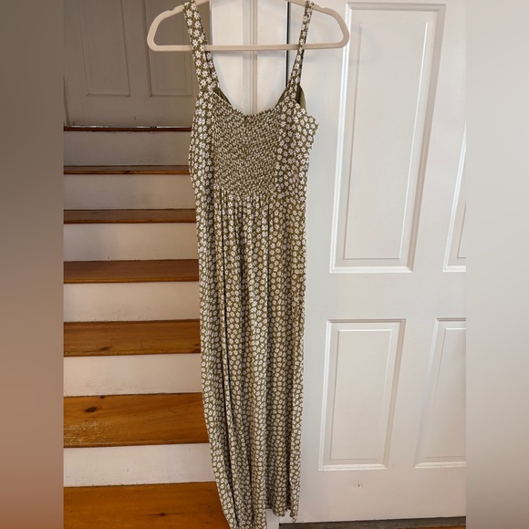 Madewell floral Daisy Jumpsuit size 8, green and white with tie front - Picture 5 of 6